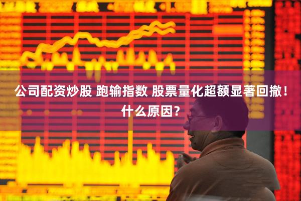 公司配资炒股 跑输指数 股票量化超额显著回撤！什么原因？